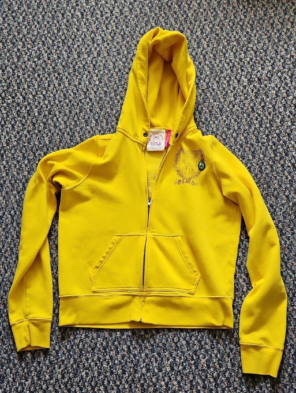 PINK Victoria's Secret Vintage Yellow Hoodie